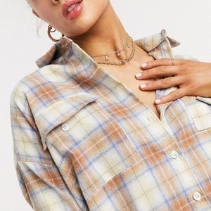 Heartbreak oversized check shirt (flannel/plaid), size small